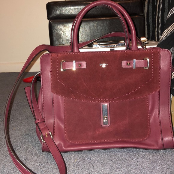 Guess Handbags - Maroon Guess Purse